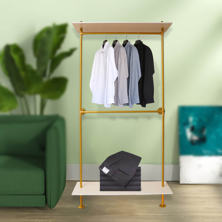 2 tier best sale hanging wardrobe